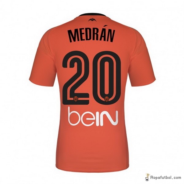 Camiseta Valencia Replica Tercera Ropa Medran 2016/17 Naranja